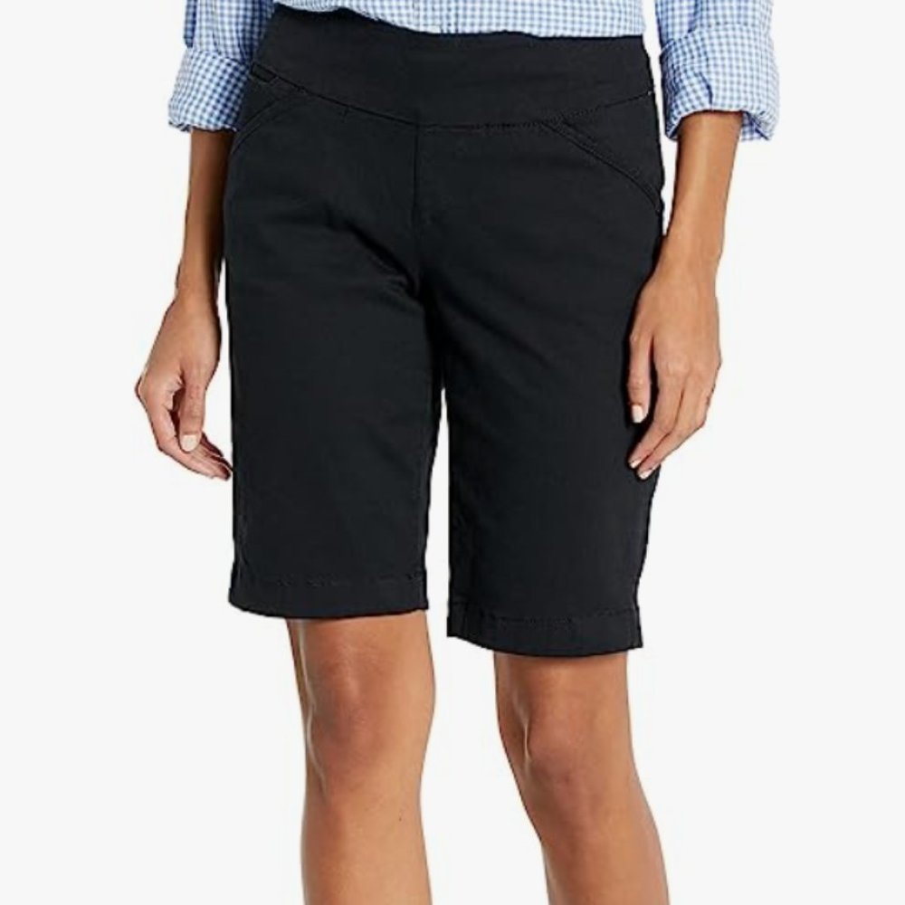 Navy - Jag Jeans Women's Ainsley Pull-on 11" Bermuda Shorts - Size 10 - NWT